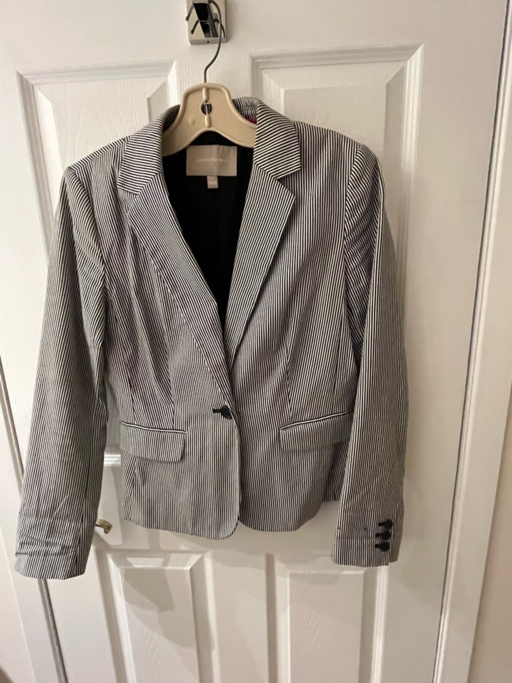 Banana Republic Black and White Pinstripe Blazer